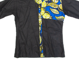 Womens Printed Shirt Black High Neck M