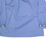 Womens Top Blue Long Sleeve Floral L