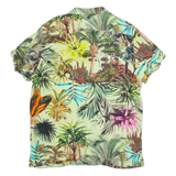 Womens Printed Shirt Green Collared Floral M