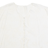 Womens Top White V-Neck Sleeveless L