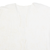 Womens Top White V-Neck Sleeveless L