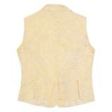 UN DEUX TROIS Womens Printed Blouse Beige Collared Sleeveless Floral S