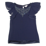 MONSOON Womens Blouse Blue UK 8