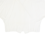 Womens Cropped Blouse Cream V-Neck Viscose L