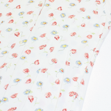 Womens Printed Shirt White Collared Floral UK 10