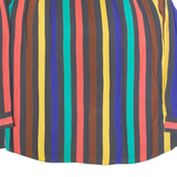 SIXTH SENSE Womens Printed Shirt Red Collared Long Sleeve Striped L