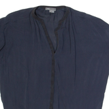 VINCE Womens Blouse Blue V-Neck XS