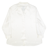 Womens Printed Shirt Cream Collared Long Sleeve Striped XL