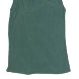 CARLA GI Womens Blouse Green V-Neck Sleeveless S