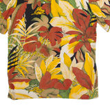 Womens Printed Top Yellow V-Neck Off Shoulder Floral UK 12
