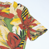 Womens Printed Top Yellow V-Neck Off Shoulder Floral UK 12