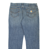 CARHARTT Workwear Mens Jeans Blue Relaxed Straight Stone Wash W38 L32
