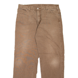 DICKIES Workwear Mens Jeans Brown Regular Straight W36 L31