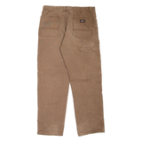 DICKIES Workwear Mens Jeans Brown Regular Straight W36 L31