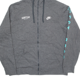 NIKE Surf Cup 2016 Mens Grey Hoodie Full Zip USA XL