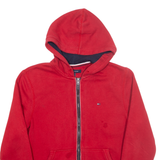 TOMMY HILFIGER Mens Red Hoodie Full Zip S