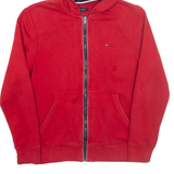 TOMMY HILFIGER Mens Red Hoodie Full Zip S