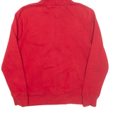 TOMMY HILFIGER Mens Red Hoodie Full Zip S