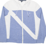 NAUTICA Womens Blue Hoodie Full Zip 2XL