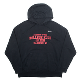 NIKE Kollege Klub Wisconsin Mens Black Hoodie USA XL