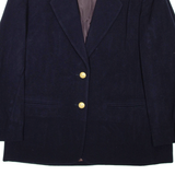 WEINBERG PARIS Womens Blazer Coat Blue Wool L