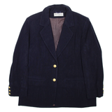 WEINBERG PARIS Womens Blazer Coat Blue Wool L