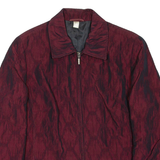 Womens Lined Jacket Maroon Viscose UK 14