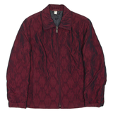 Womens Lined Jacket Maroon Viscose UK 14