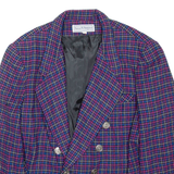 NORTON MCNAUGHTON Cropped Womens Blazer Coat Purple Check M