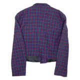 NORTON MCNAUGHTON Cropped Womens Blazer Coat Purple Check M