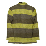 ALMA D'IENA PARIS Womens Blazer Coat Green Striped S