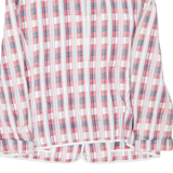 DELMOD Womens Overcoat Coat Pink Check M