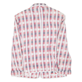 DELMOD Womens Overcoat Coat Pink Check M