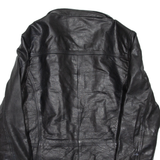 PAUL BERMAN Mens Jacket Black Leather S