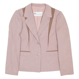 CLAUDE HAVREY Cropped Womens Blazer Coat Pink S