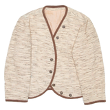 Cropped Womens Overcoat Coat Beige S