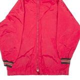 CHAMPION Mens Rain Jacket Red Nylon Hooded S