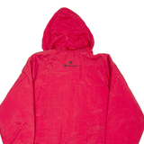CHAMPION Mens Rain Jacket Red Nylon Hooded S