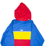 CATHEXeS Mens Windbreaker Jacket Red Nylon Hooded Colourblock M