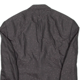 Cropped Womens Blazer Coat Grey Viscose M