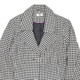 KINGFIELD Womens Blazer Coat Black Houndstooth L