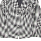 KINGFIELD Womens Blazer Coat Black Houndstooth L