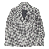 KINGFIELD Womens Blazer Coat Black Houndstooth L