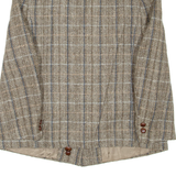 Womens Blazer Coat Brown Wool Check S
