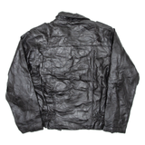 FLIGHT PATH Mens Motorcycle Jacket Black Leather S