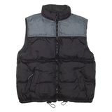 Reversible Mens Puffer Gilet Black Nylon XL