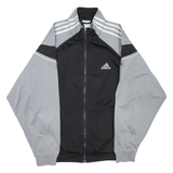 ADIDAS Womens Track Jacket Grey Colourblock L