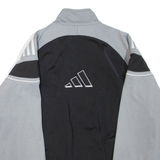 ADIDAS Womens Track Jacket Grey Colourblock L