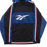REEBOK Mens Track Jacket Black Hooded S