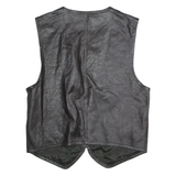 WESTERN HOUSE Mens Waistcoat Black Leather M